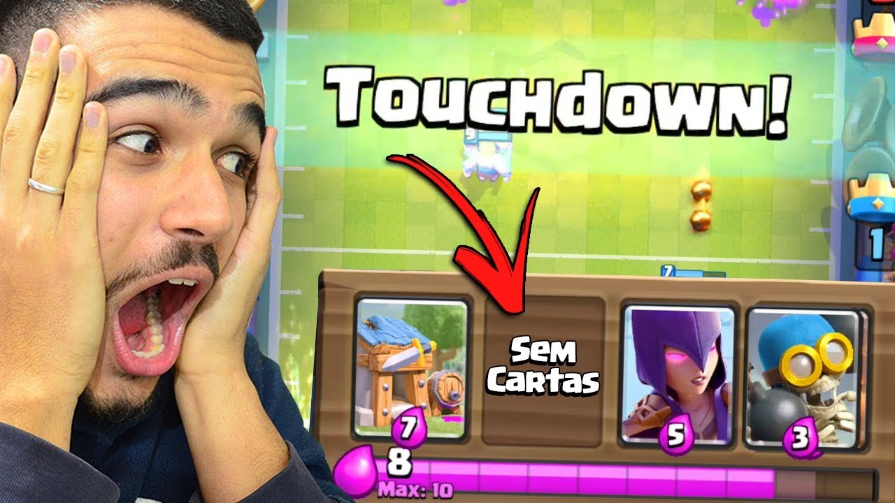 Joguei S Cartas Na M O No Novo Desafio Touchdown Do Clash Royale