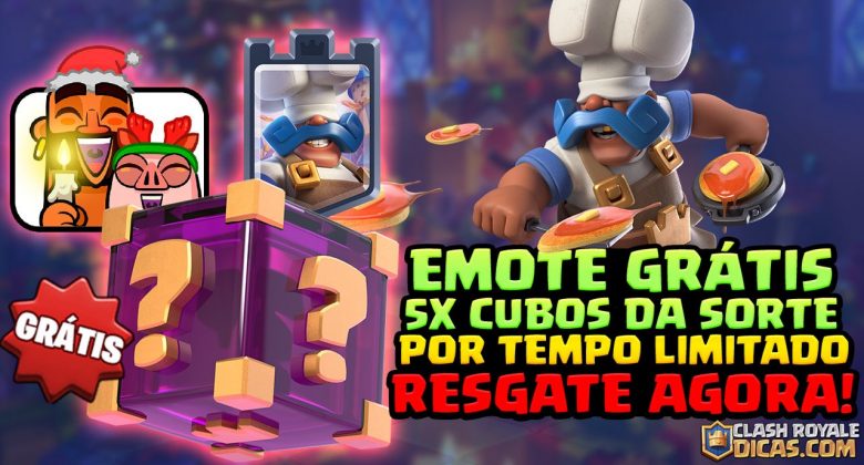 Link de Resgate para Emote Grátis 5x Cubos da Sorte Garanta antes