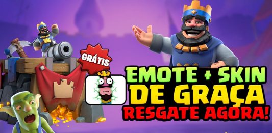 mote e Skin de Torre Grátis no Clash Royale Agora