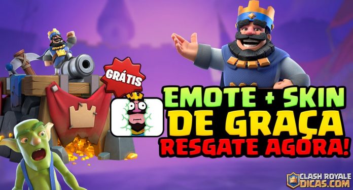 mote e Skin de Torre Grátis no Clash Royale Agora